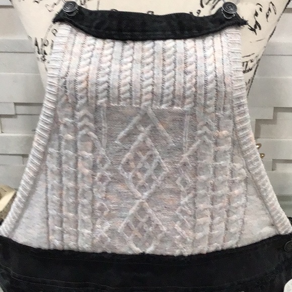 🆕 WE THE FREE Denim and Knit Combo MIDI Jumper Dress - Picture 3 of 15